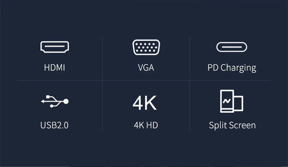 Адаптер hagios USB C HDMI VGA type C к HDMI 4K Thunderbolt 3 для samsung Galaxy S10/S9/S8 huawei mate 20/P30 Pro USB C к HDMI
