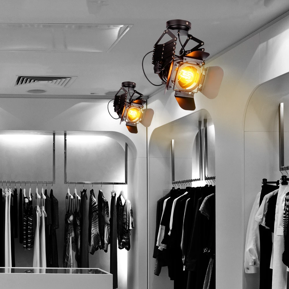 Промышленный светодиодный Трековый светильник в стиле лофт выставочный зал