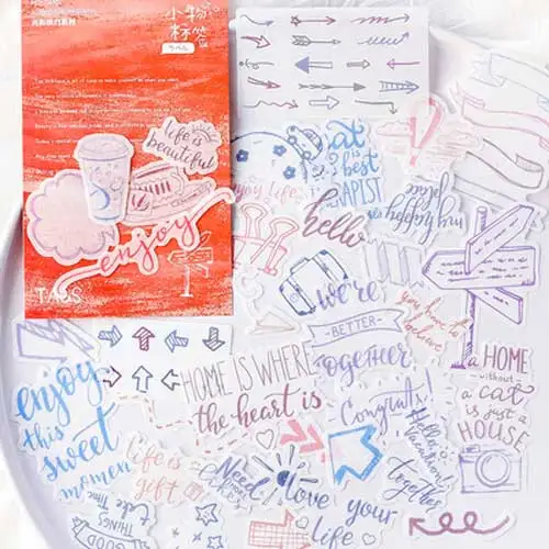 40 шт./упак. ins Стиль светильник и тени для дневника для канцелярских принадлежностей Скрапбукинг Diy дневник альбом журнал прикрепить ярлык - Цвет: 10-Warm Label