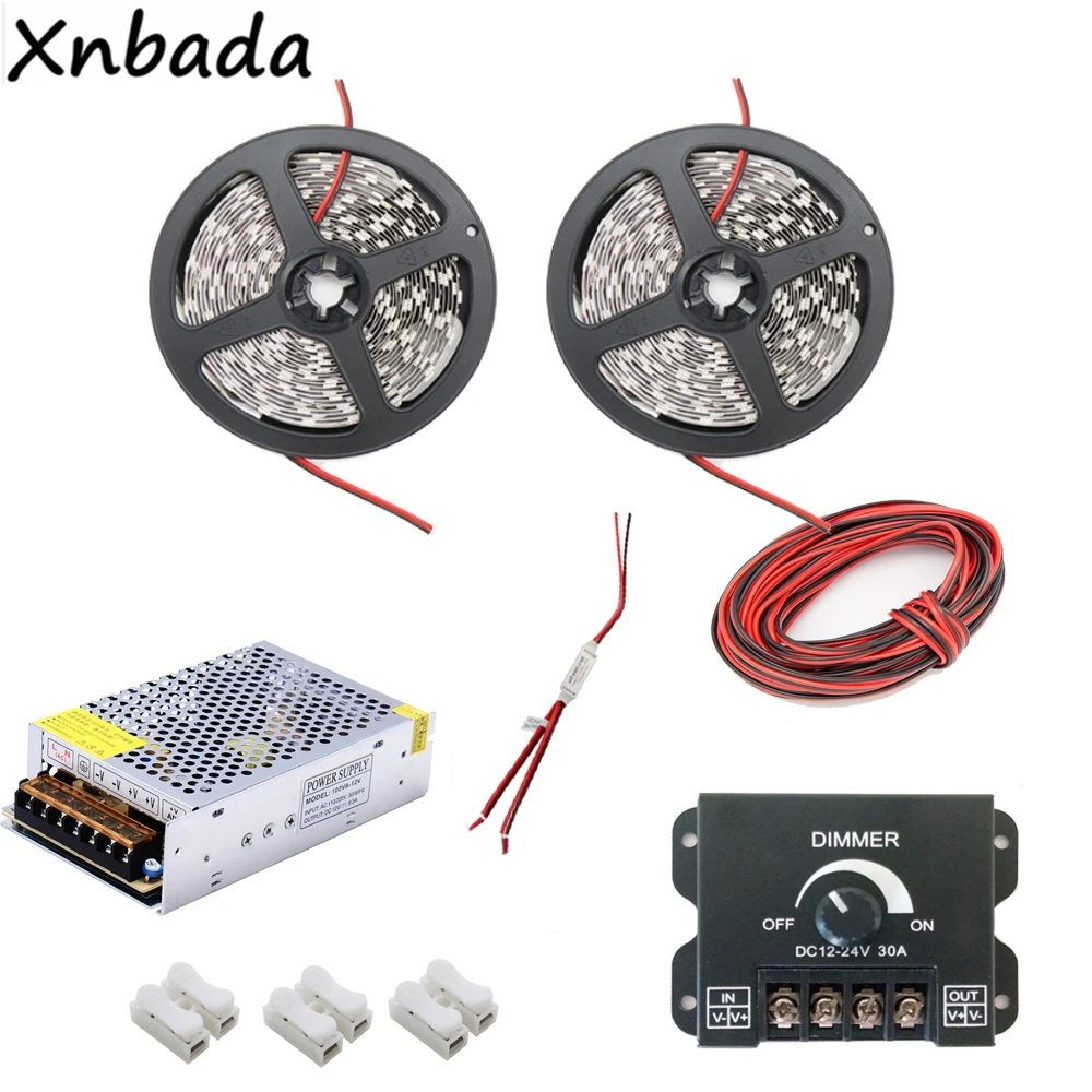 Гибкая светодиодная лента SMD5050 белый/теплый белый/красный/синий свет диммер