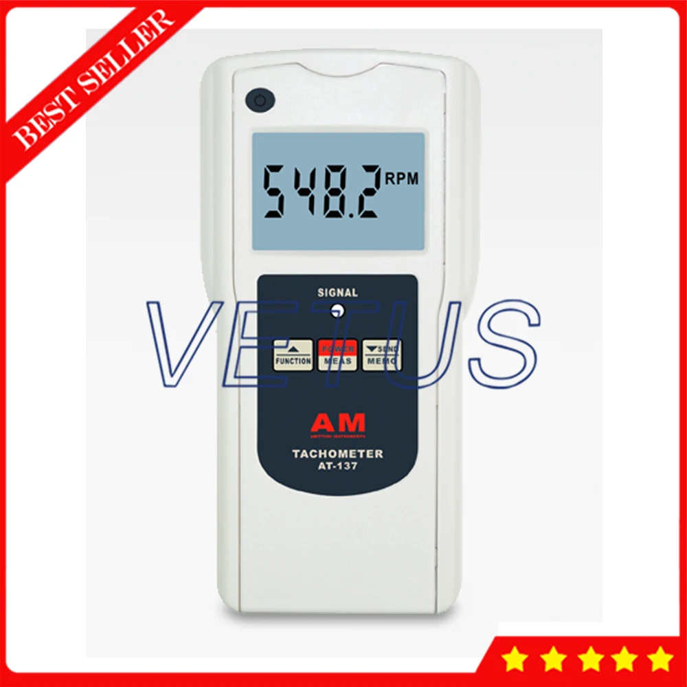 AT-137P Digital Display Tachometer With 50 to 600mm Laser tach detecting distance For Motor Fan washing machine Automobile | Инструменты