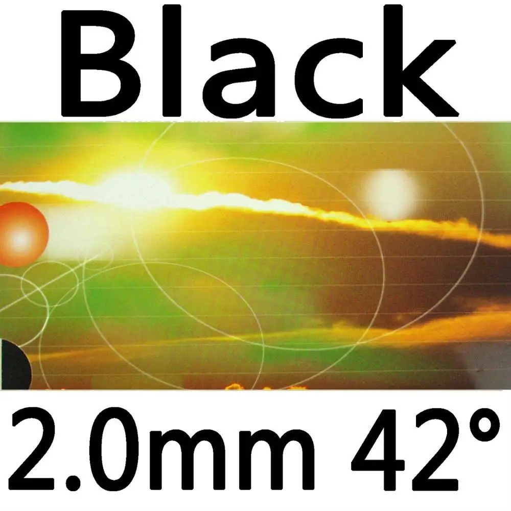 Black 2.0mm H42 Dawei 388A-4 388A 4 скорости+ Спин пипсов-в настольный теннис(пинг-понг) Резина с губкой четыре типа толщины губки - Цвет: Black 2.0mm H42