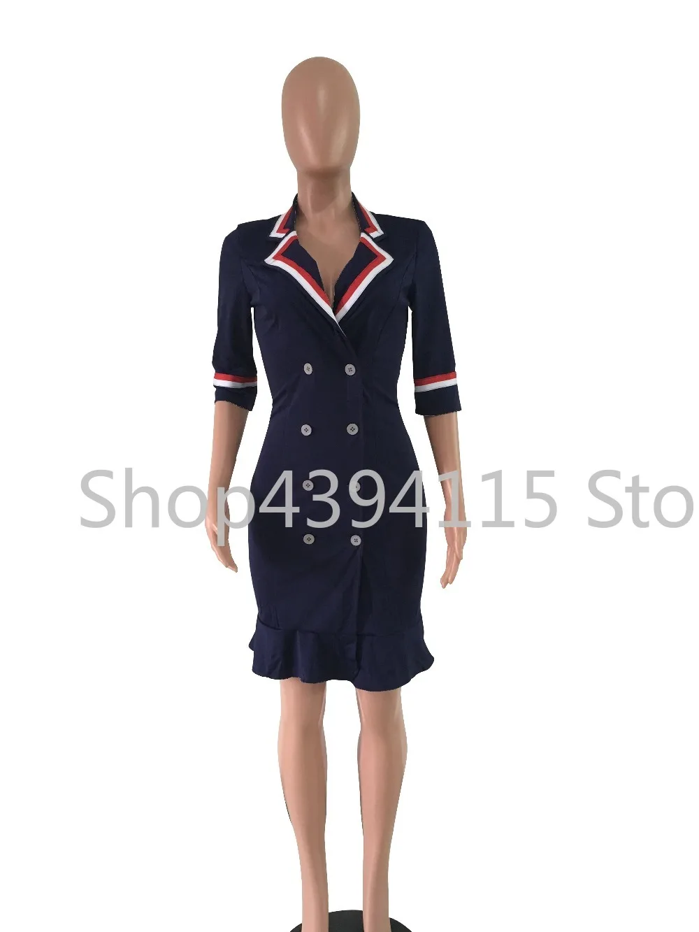 2019 блейзер стиль оборками осень зима Для женщин платья Половина рукава Мода