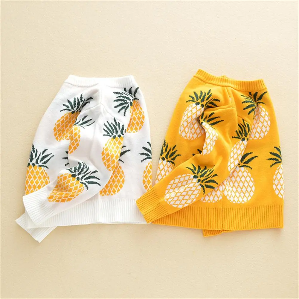 1 2 3 4 5 6 7 Year Kids Sweater 2018 New Casual Children Sweaters for Girls Boys Pineapple Pattern Cute Toddlers Clothing |