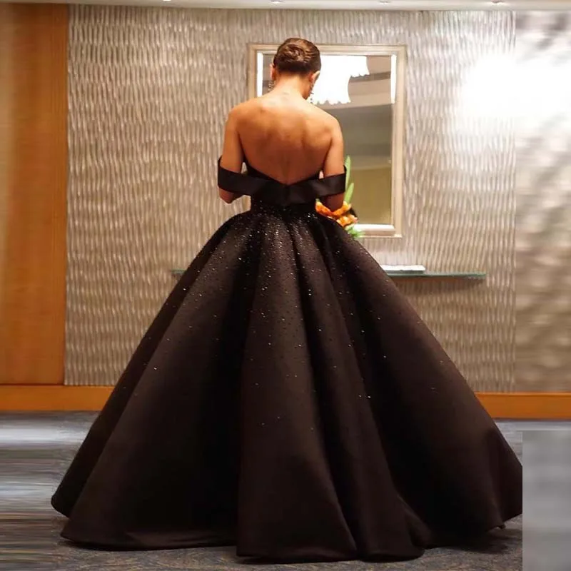 Черные шикарные вечерние платья Haute Couture бальное платье в стиле хиппи Саудовской