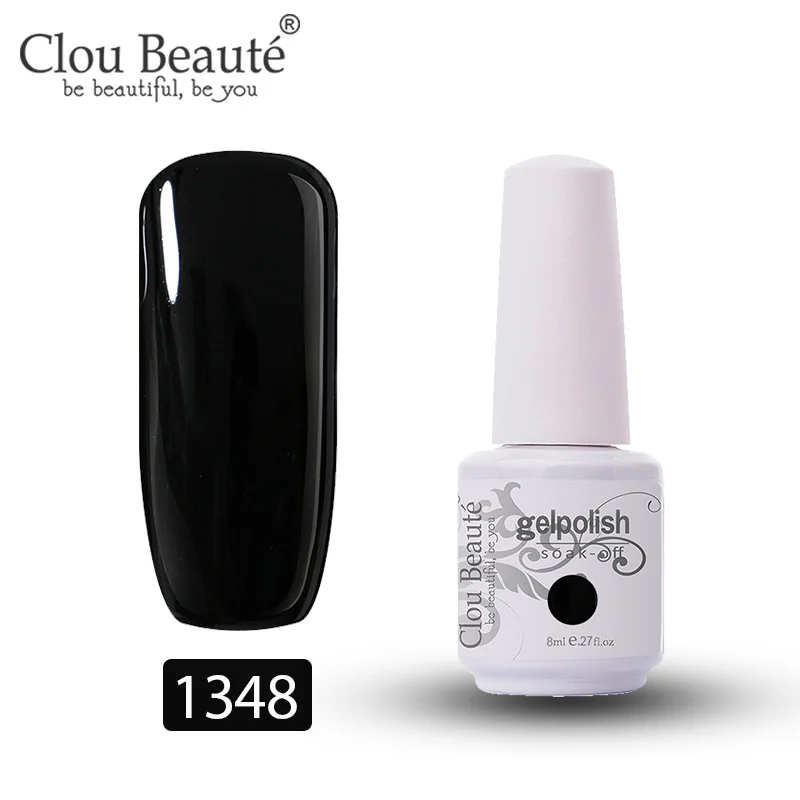 1348 Clou Beaute Гель-лак 8 мл Полупостоянный УФ светодиодный лак для ногтей замачиваемый Белый Гель-лак для ногтей базовое верхнее покрытие дизайн ногтей - Цвет: 1348