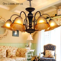 european luxury antique iron chandelier living room bedroom nordic minimalist creative glass chandelier free shipping