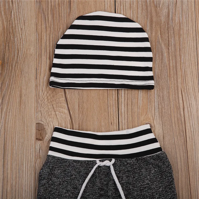 Emmababy Baby Leggings for boys Pants 2017 Brand boy Kids Clothes Robe Enfant Skinny Cotton Children Trousers+hat |