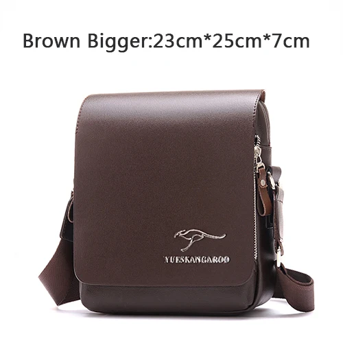 Brown Bigge YUES KANGAROO, известный бренд, кожаная мужская сумка, повседневная, деловая, мужская, s, сумка-мессенджер, Ретро стиль, мужская сумка через плечо, bolsas, Мужская - Цвет: Brown Bigge