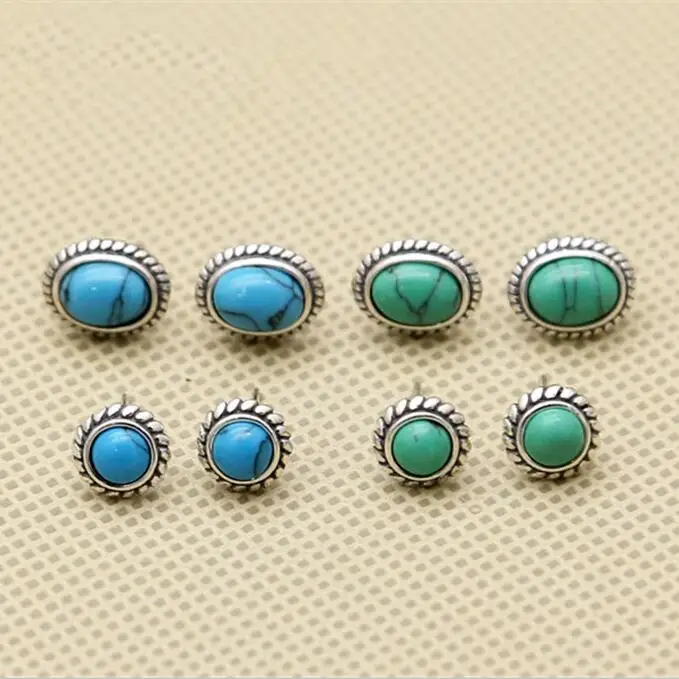 Женские винтажные однотонные серьги-гвоздики из стерлингового серебра 925 пробы с