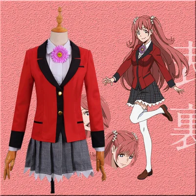 

Anime Kakegurui Cosplay Costume Jabami Yumeko Momobami Kirari Ikishima Midari Yumemite Yumemi School Uniforms Custom Made