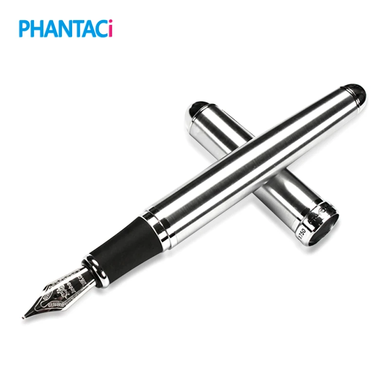 Jinhao X750 перьевая ручка из нержавеющей стали среднего и серебряного цвета 18KGP|fountain