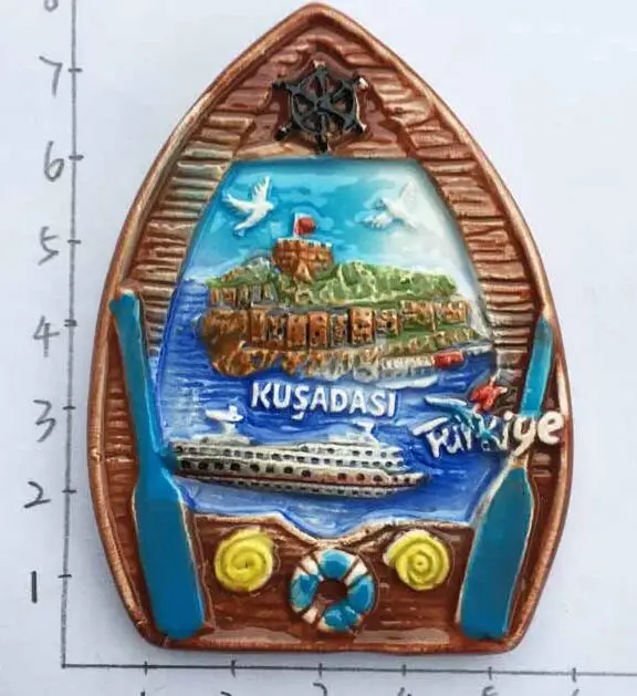 Турция магнит на холодильник туристические сувениры Aegean Kusadasi Alanya fethhiye Черепаха Рыба Дельфин бабочка Тапочки Магниты На Холодильник - Цвет: Тёмно-синий