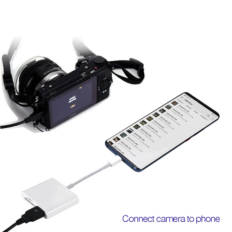 Адаптер для камеры OTG USB C на 3 0 Type c к SD TF кардридер конвертер комплект кабеля iPad Pro