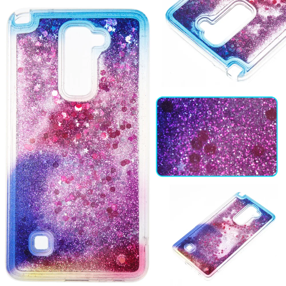 High Quality Soft Flash The Rainbow Series Glitter Dynamic Liquid Quicksand Phone Back Cover Case For LG LS775 |