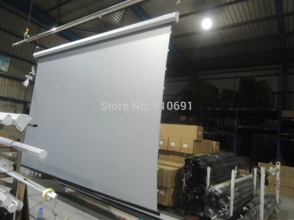 

Customized 180 inch 4:3 Electric Tab Tension 3D Silver Screen with Remote Control Tubular Motor Screen size 274.3/457.38/366 cm