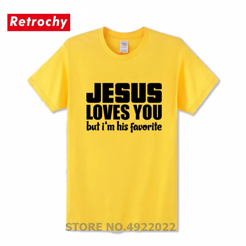 Jesus Loves You Tshirt Summer Cute T Shirt Men Women Tops Fashion Black White Cotton T-shirts Valentines Day Gift Boyfriend Tees | Мужская