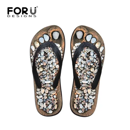 C1041AB FORUDESIGNS; Новинка года; летние женские шлепанцы для отдыха; Модные женские повседневные летние пляжные сандалии; Вьетнамки; уличные сандалии - Цвет: C1041AB