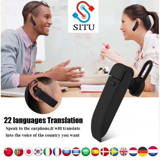 Portable Smart Voice Translator Bluetooth Instant Voice Translator Real-time Travel Business Traductor Support 22 Languages