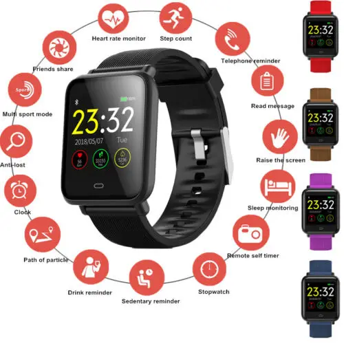 Смарт браслет часы монитор сердечного ритма кровяное давление IP67