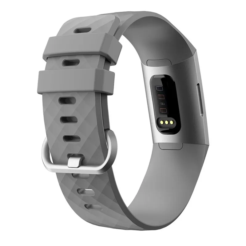 Мягкий силиконовый спортивный ремешок для Fitbit Charge 3, ремешок с металлической пряжкой, сменный ремешок для Fitbit Charge 3 Band