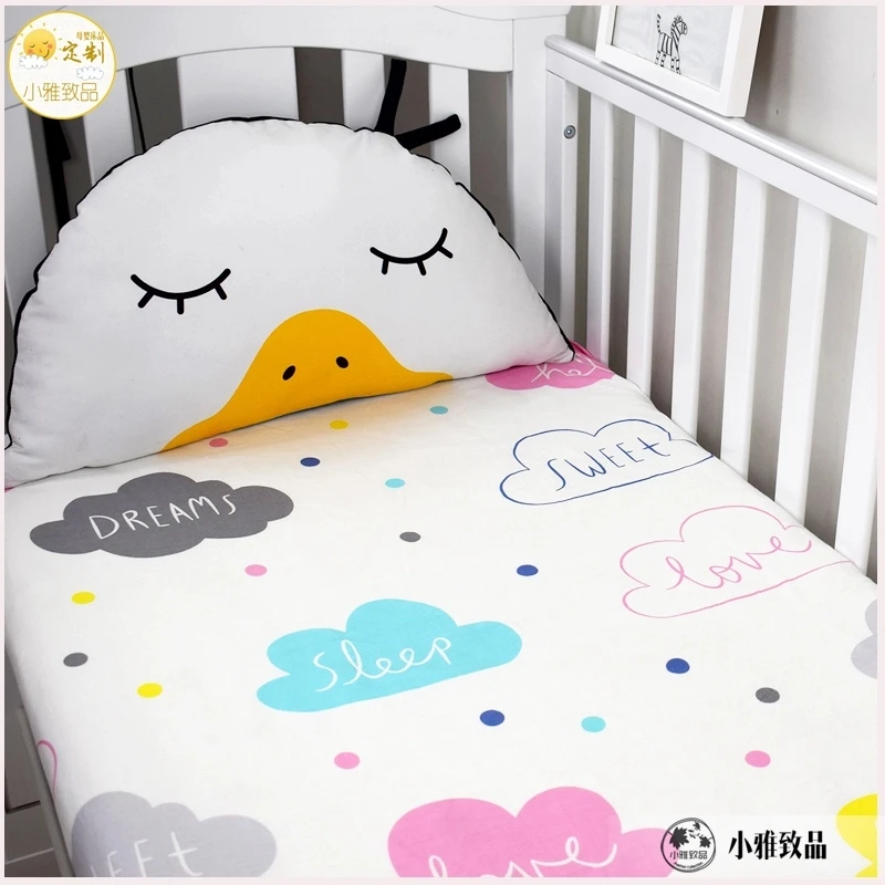 100% хлопок кроватка натяжная простыня матрас для детской кровати настроенное