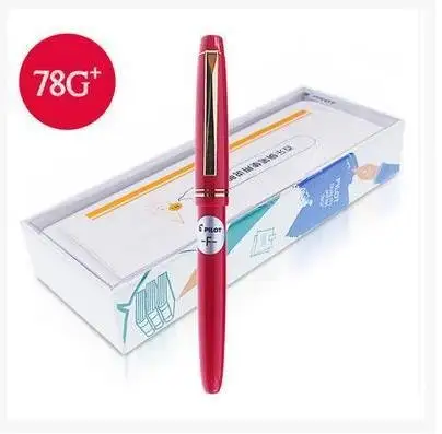 1 Red pen 22 К позолоченный перьевая ручка Япония ПИЛОТ 78 г+ или IC-50 картриджи заправки 4 цвета на выбор - Цвет: 1 Red pen