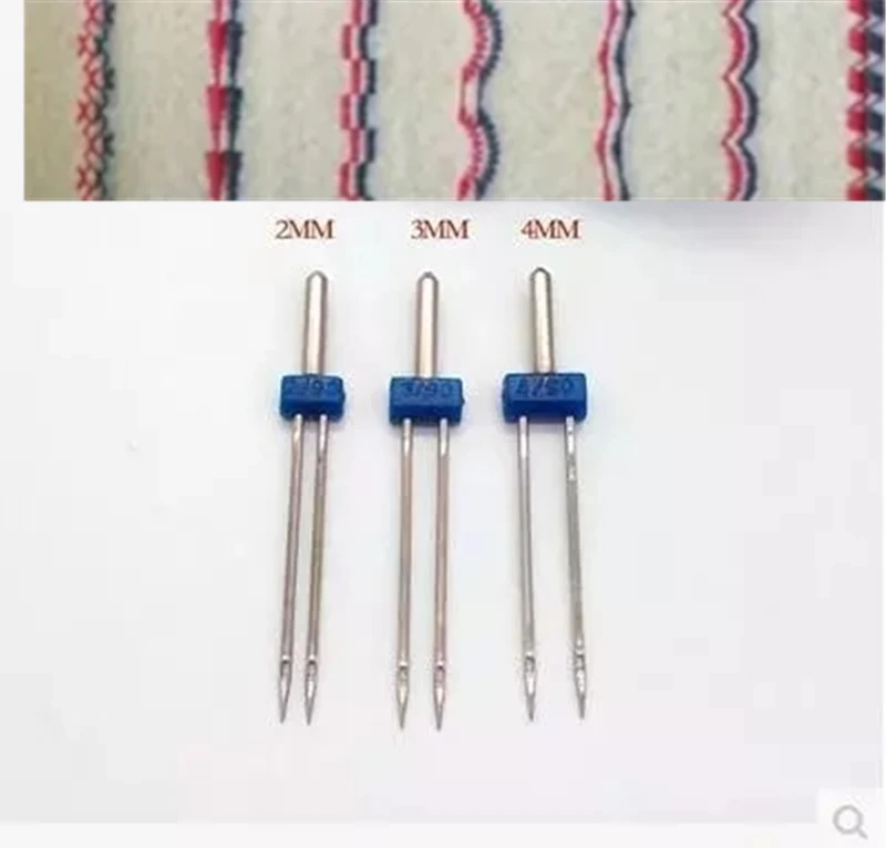 Бытовая швейная машина 3 шт. двойные Швейные иглы булавки Размер 2 0/90 4 швейные |