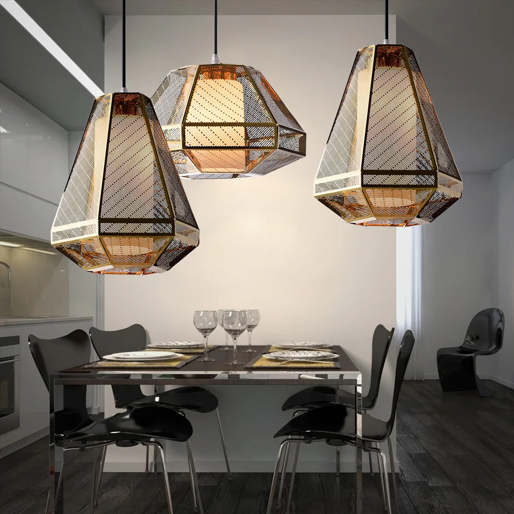 Modern style iron gold pendant light living room bedroom minimalist restaurant Nordic clothing decoration | Лампы и освещение