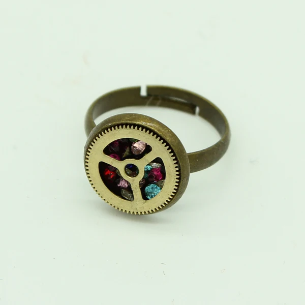 Винтажные часы ювелирное изделие уникальное кольцо со стразами ручной работы