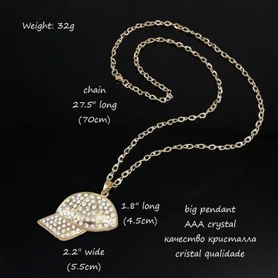 2019 новый хип-поп-золото Бейсбол Подвеска Модные Цепочки и ожерелья для Для женщин