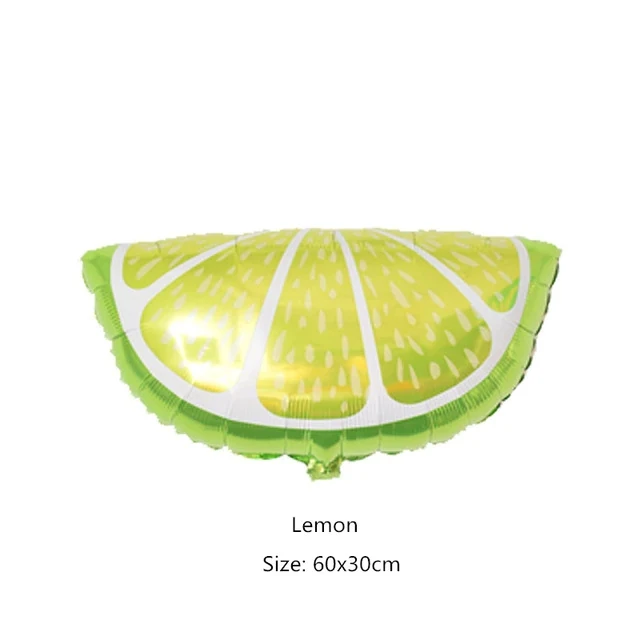 lemon 2 шт Гавайские Луау вечерние воздушные шары летние фруктовые круглые воздушные шары из фольги ананас Пальма первый день рождения Декор Детская игрушка подарок - Цвет: lemon