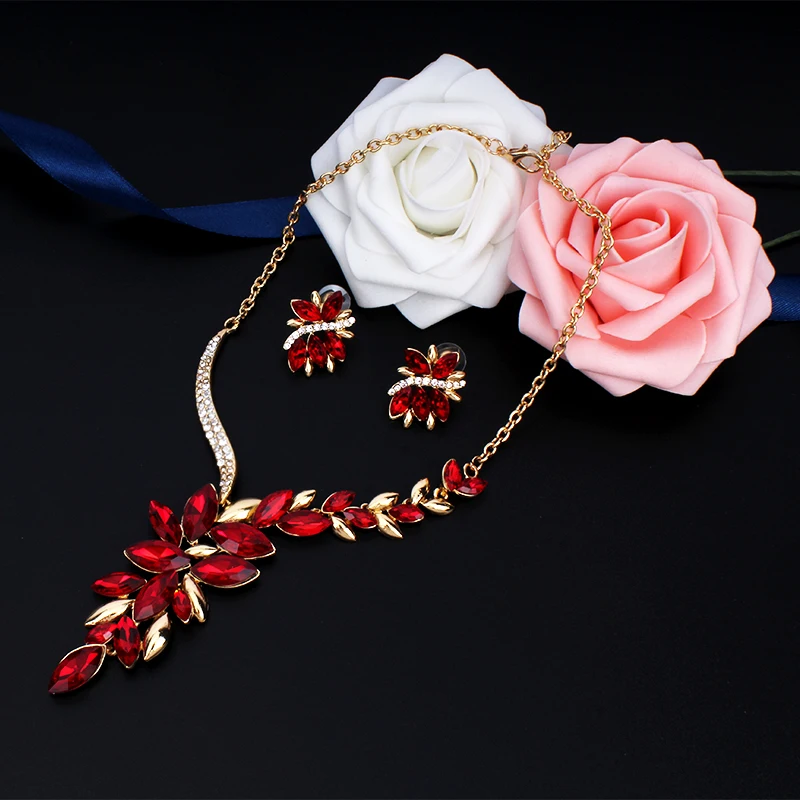 jiayijiaduo Bridal Jewellery Sets for Women Wedding Crystal Necklaces Earrings Dresses Accessories Gifts new | Украшения и