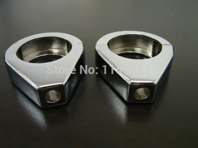 Aluminum 41mm Chrome Metal Turn Signal Light Indicator Relocation Fork Clamp For Harley |