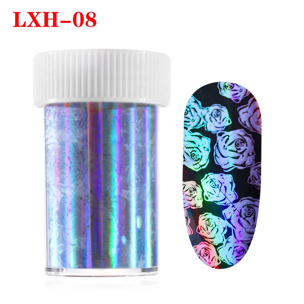 LXH-08 Голографический Звездный Born beauty Nail Art Фольга переводная бумажная наклейка Лазерная Ретро водная переводная Звезда Дизайн ногтей - Цвет: LXH-08