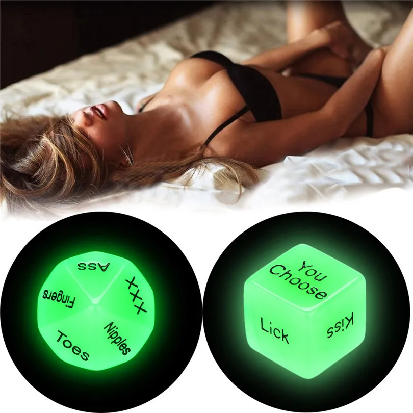 2 шт. Эротические Кости Фетиш кубик любви Красивая светящаяся осанка играть кости