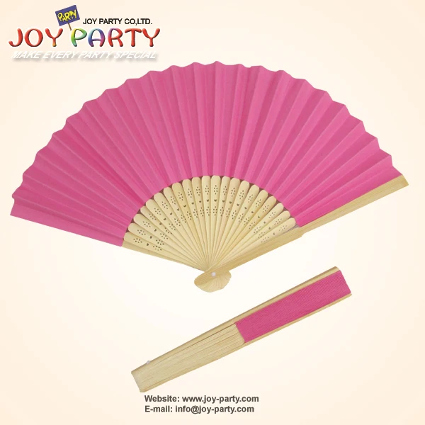 Abanicos de papel de color rosa, decoraci&oacute;n DIY para fiestas de boda, regalos de promoci&oacute;n, 21cm, env&iacute;o gratis, 150 unids/lote-0