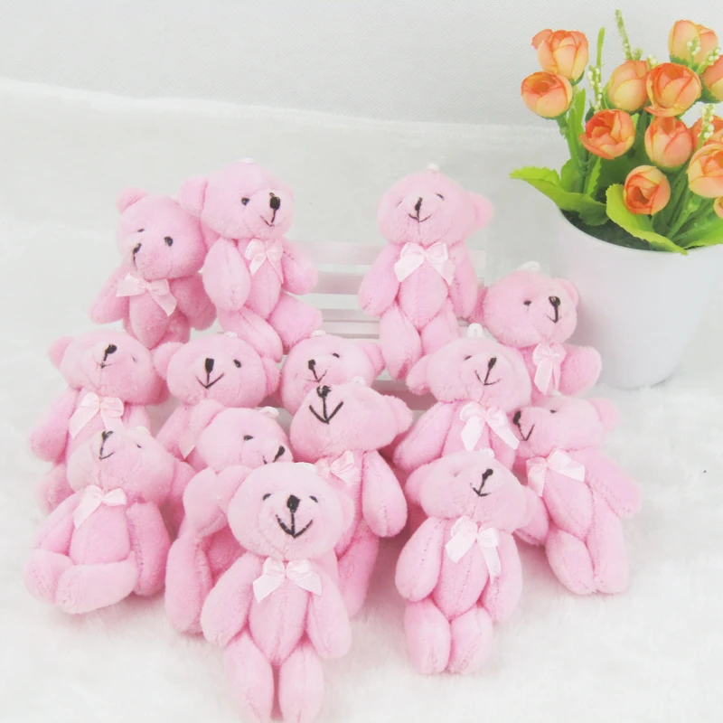 50 шт./лот плюшевые мини-игрушки Ted Bear 8 см розовые мишки тедди плюшевая подвеска