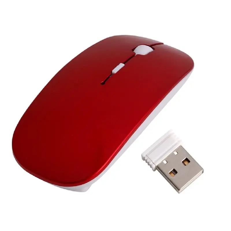Новинка 2 4 ГГц Беспроводная ультратонкая оптическая мышь/Мыши + USB приемник для ПК
