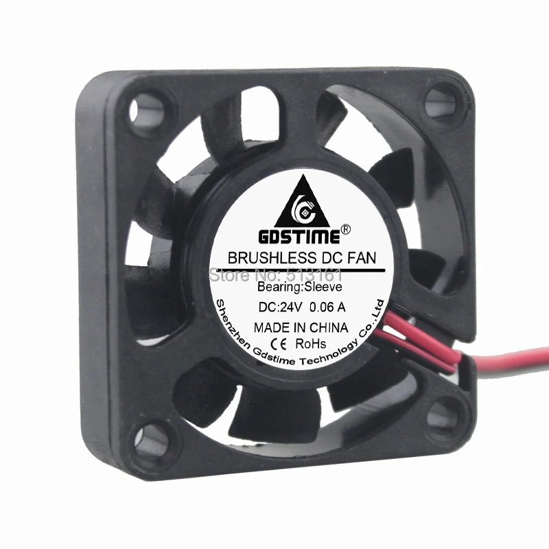 

10pcs/lot Gdstime 4cm 40mm 40x40x10mm 4010 24V 2Pin PC CPU Cooling Case Fan