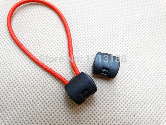 50 шт./лот черный пластиковый шнур с концами застежка молния фиксатор для