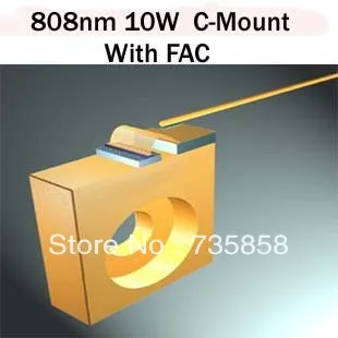 FREE SHIPPING 808nm 10000mW 10W IR Laser Diodes C Mount package with FAC|package mice|diode radiopackage panties |