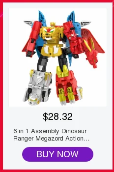 5 в 1 собранные Dinozords трансформация динозавр Ranger Megazord робот фигурки Детские игрушки Подарки Megazords