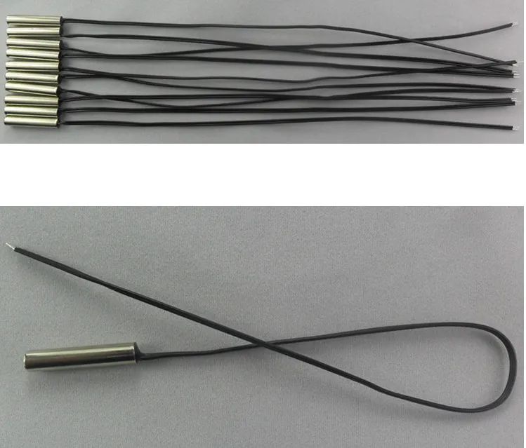 100pcs NTC thermistor temperature sensor probe 5*25MM 10K 1% 3950 doubling cable 220mm 28# NTC Sensor