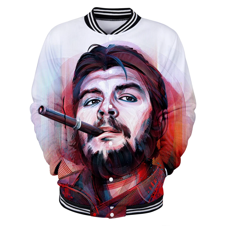 Женская/мужская бейсбольная куртка Che Guevara модная повседневная с длинными