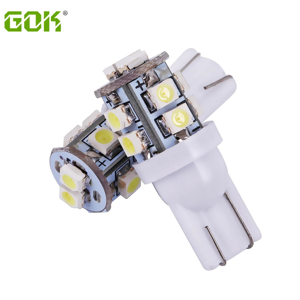 Оптовая продажа Автомобильные светодиодные лампы 10 шт./лот T10 10smd Led 1210 W5W 168 194 t10 10led