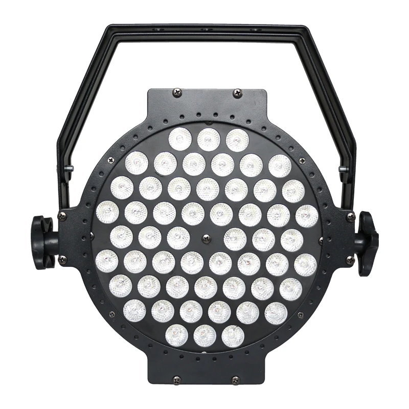 54x3W RGB красочный 3 в 1 7 DMX канал триколор плоский Led Par свет 200 Вт Мощность тонкий