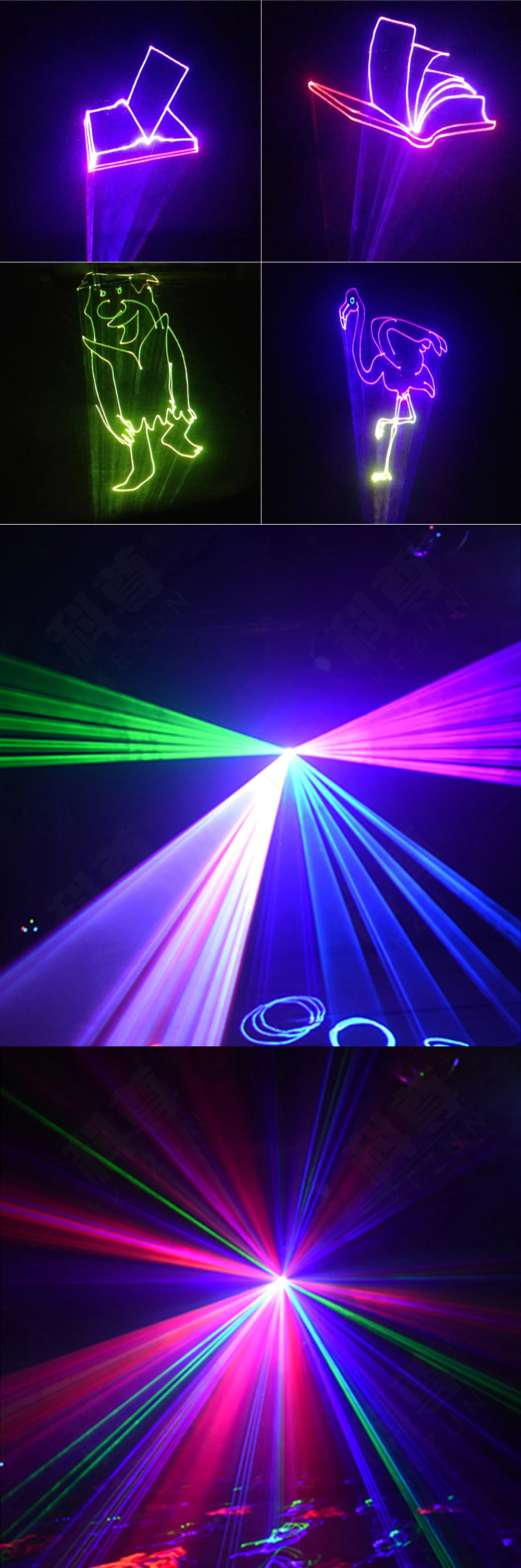 8 шт. RGB 2 Вт светодиодный лазерный проектор рождественские украшения Лазерное освещение для дискотеки лазерный свет Dj диско рождественские вечерние клубный свет