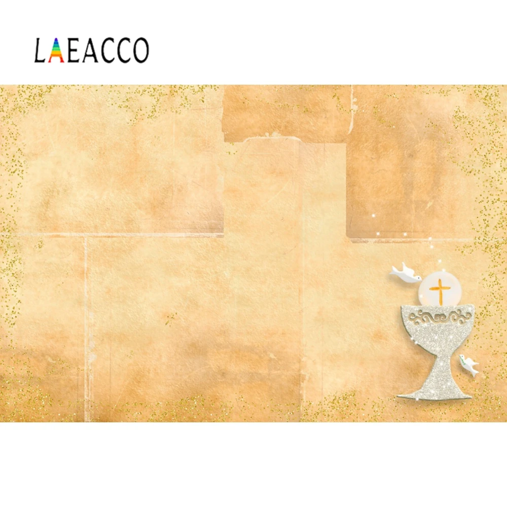 Laeacco фон для фотосъемки детей с изображением золотого Халса и Креста на первое