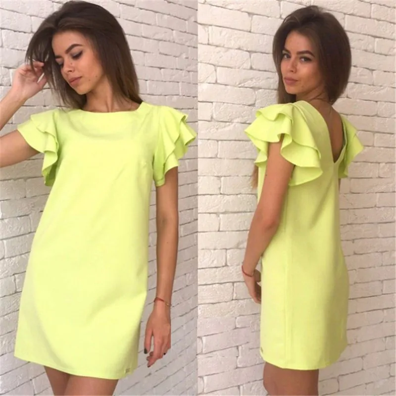 Vestidos Mujer Verano 2016 Женщины Урожай С Коротким Рукавом Летнее Платье Бабочка Пляж